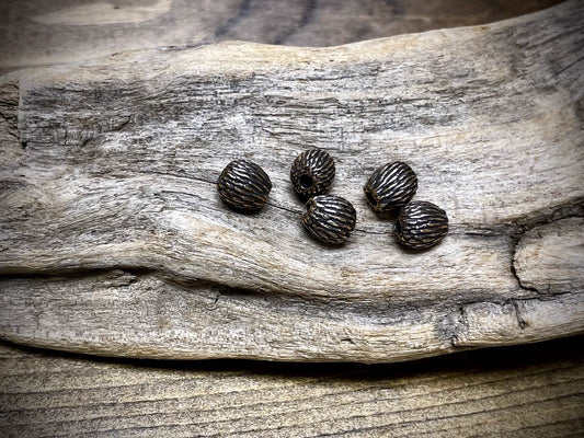 Bronze Flower Bud Bead