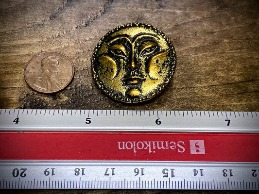 Brass Full Moon Pendant