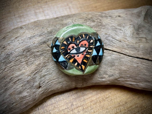 Diane Hawkey Heart/Eye Pendant