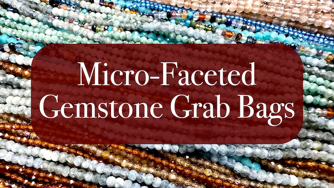 Micro-Faceted Gemstone Beads Mystery Grab Bag
