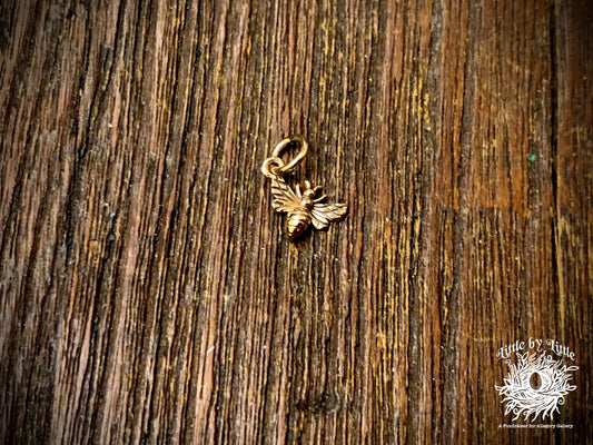 Tiny Bronze Honeybee Charm