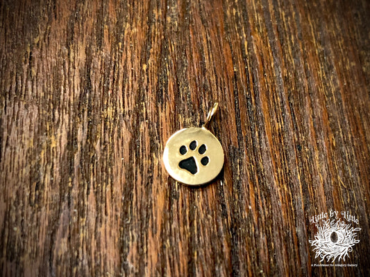 Bronze Paw Print Charm